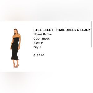 Black fishtail dress